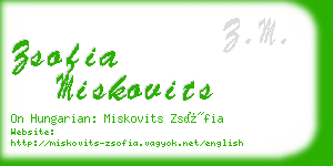 zsofia miskovits business card